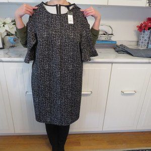 Mossimo black/white tweed-print polyester dress NWT size S